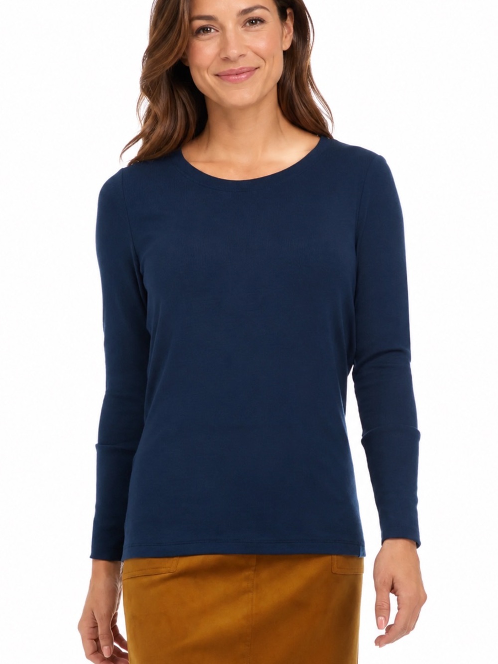 Biltmore Long Sleeve Crew Neck Knit Shirt Navy Dress Blue Pullover Top Size XXL